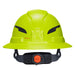 Klein Tools Class E Type-2 Hard Hat, Non-Vented Full Brim Style with Strap, High Visibility Lime