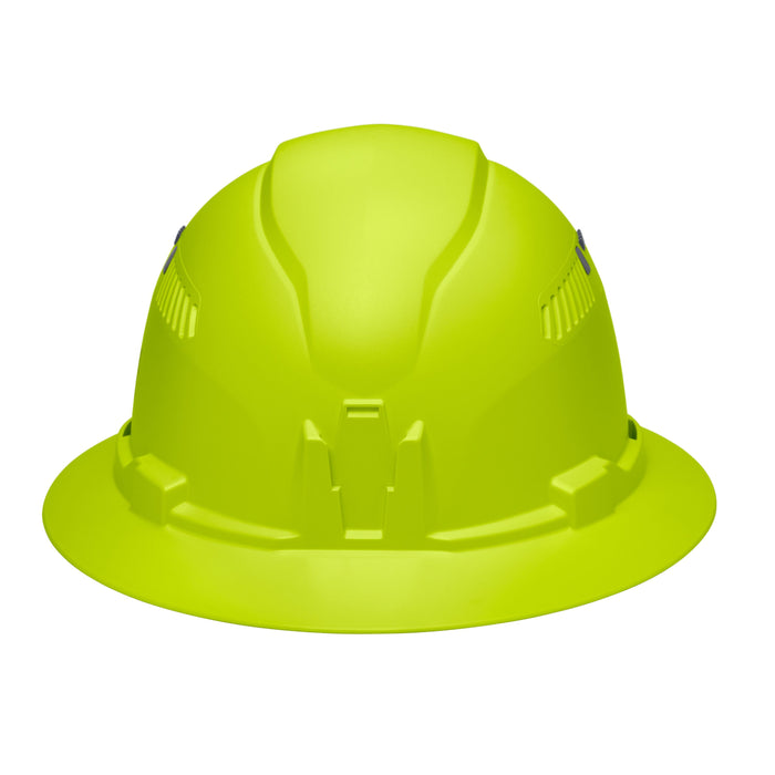 Klein Tools Hard Hat, Vented, Full Brim Style, High Visibility Lime