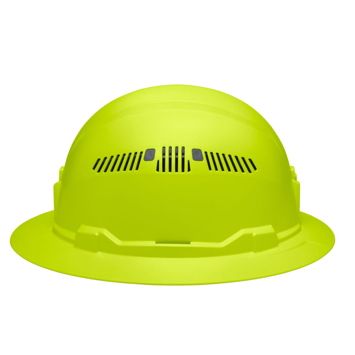 Klein Tools Hard Hat, Vented, Full Brim Style, High Visibility Lime
