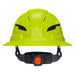 Klein Tools Class C Type-2 Hard Hat, Vented Full Brim with Strap, High Visibility Lime