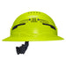 Klein Tools Class C Type-2 Hard Hat, Vented Full Brim with Strap, High Visibility Lime