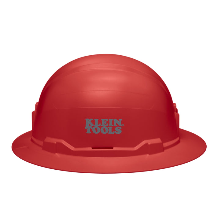 Klein Tools Hard Hat, Non-Vented, Full Brim Style, Red