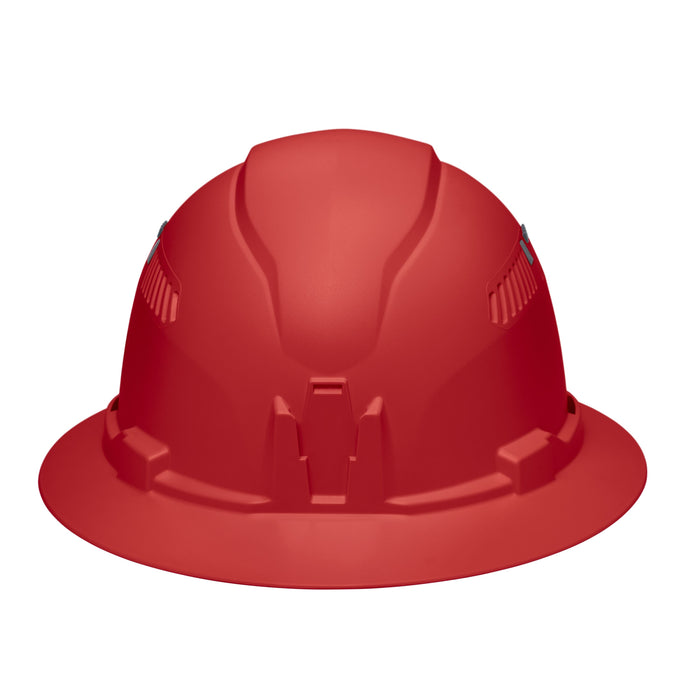 Klein Tools Hard Hat, Vented, Full Brim Style, Red