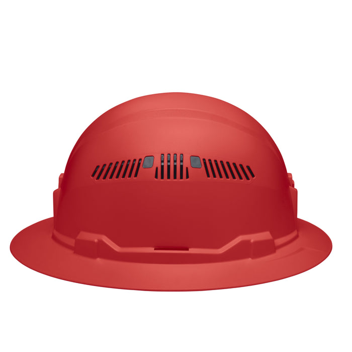 Klein Tools Hard Hat, Vented, Full Brim Style, Red