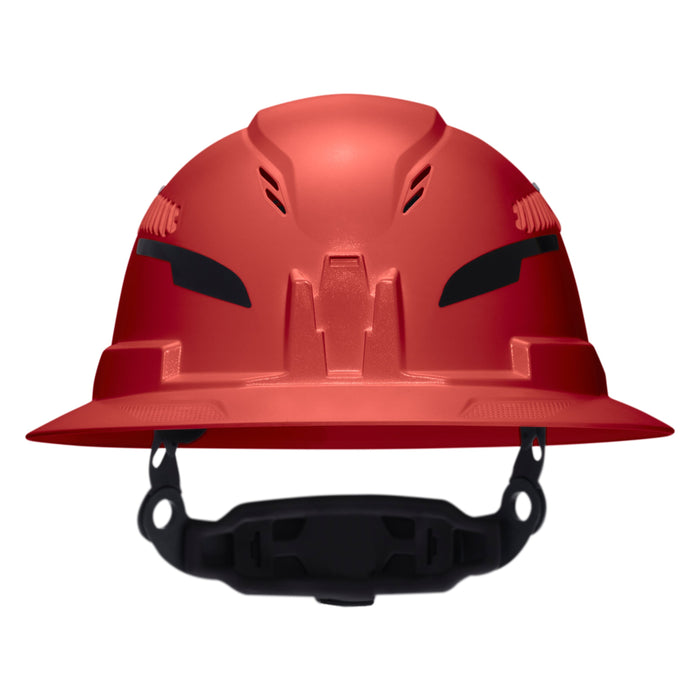 Klein Tools Class C Type-2 Hard Hat, Vented Full Brim with Strap, Red