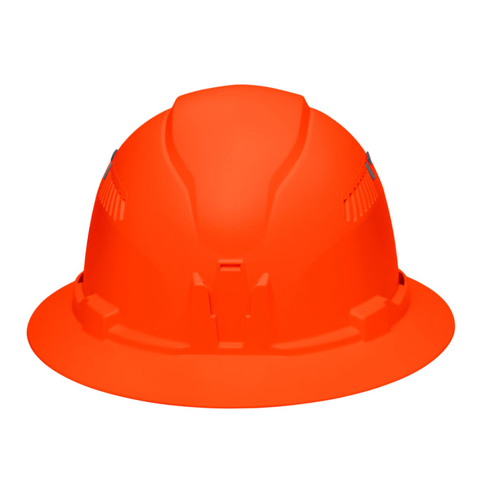 Klein Tools Hard Hat, Vented, Full Brim Style, High Visibility Orange