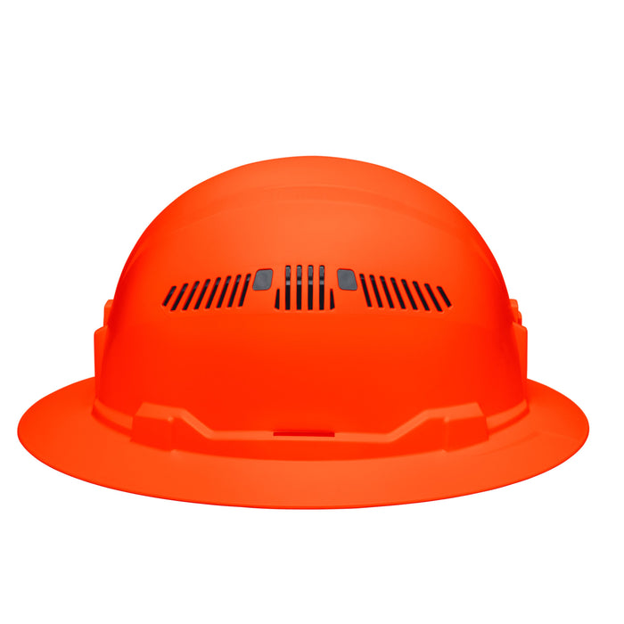 Klein Tools Hard Hat, Vented, Full Brim Style, High Visibility Orange