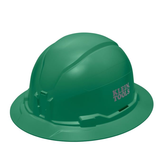 Klein Tools Hard Hat, Non-Vented, Full Brim Style, Green