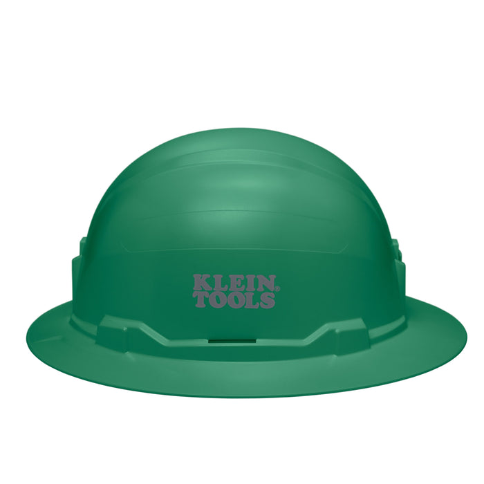 Klein Tools Hard Hat, Non-Vented, Full Brim Style, Green