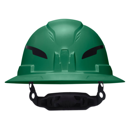 Klein Tools Class E Type-2 Hard Hat, Non-Vented Full Brim Style with Strap, Green