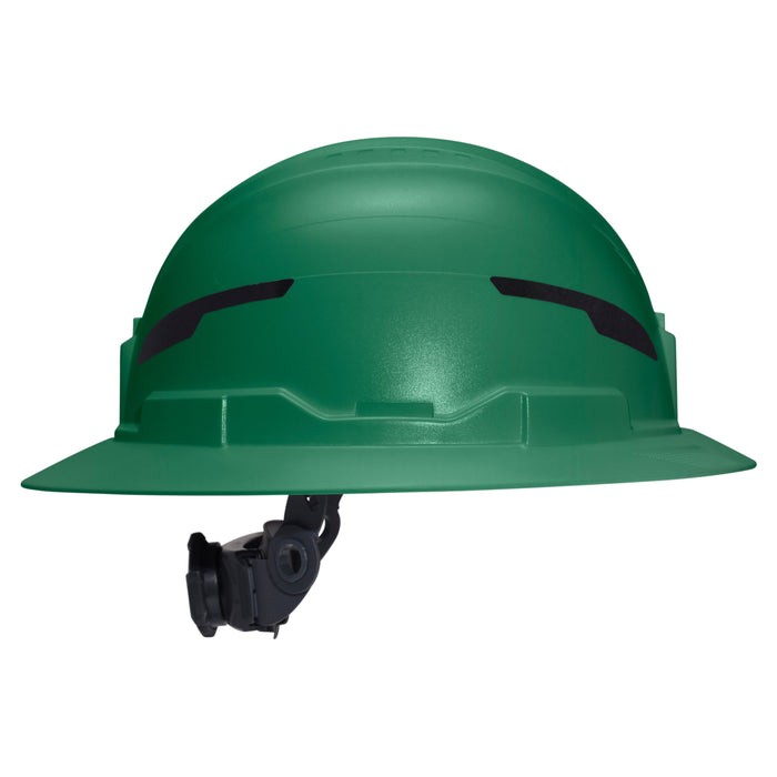 Klein Tools Class E Type-2 Hard Hat, Non-Vented Full Brim Style with Strap, Green