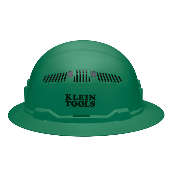 Klein Tools Hard Hat, Vented, Full Brim Style, Green