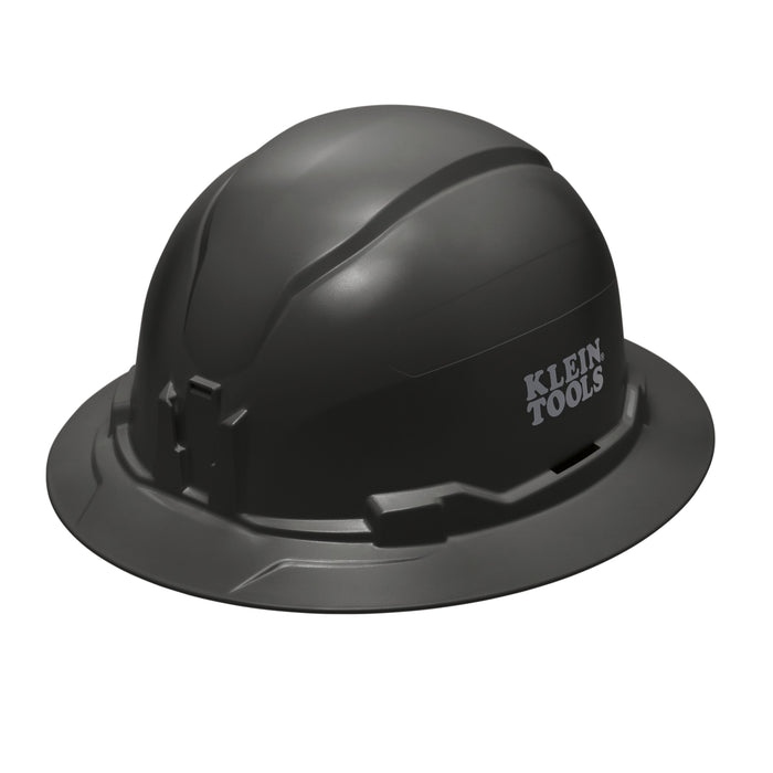 Klein Tools Hard Hat, Non-Vented, Full Brim Style, Black