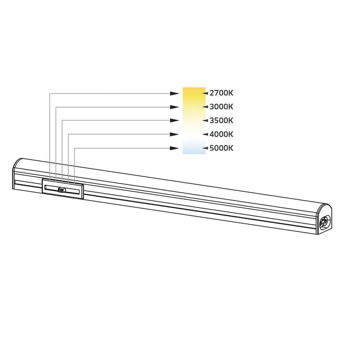 DALS Lighting Aluminum 24 Inch CCT PowerLED Linear Under Cabinet Light, Model 6024CC*