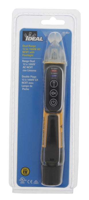 IDEAL Non-Contact Voltage Tester Dual Range 12 to 1000VAC, Model 61-657