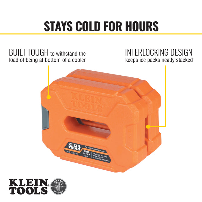 Klein Tools Reusable Cooler Ice Packs, 2-Pack, Model 62811