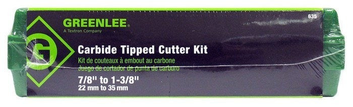 Greenlee One Piece Carbide Cutter Set, Model 635*