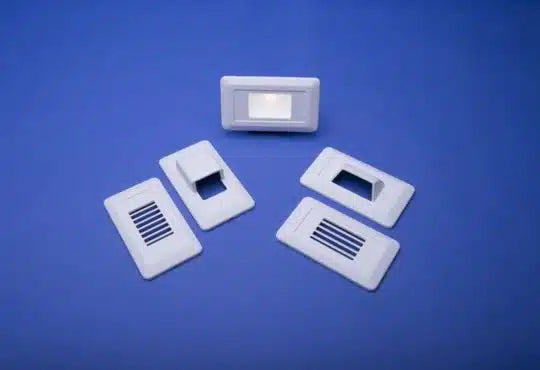 Magic Lite LED Switch Star, Prism cover, light almond coverplates
