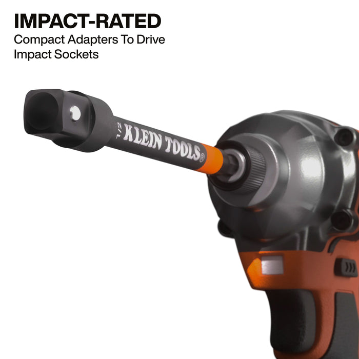 Klein Tools 6-Inch Impact Driver and Socket Extension Bar Set, 4-Piece