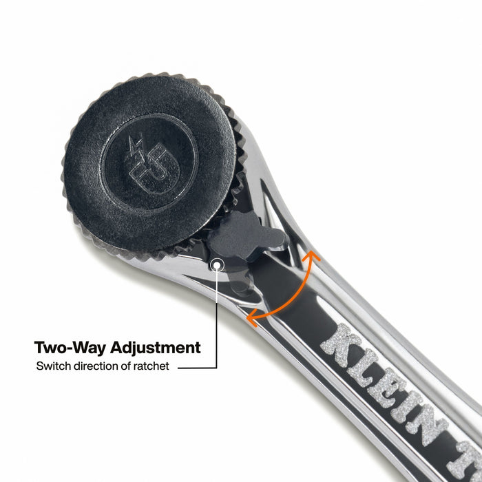 Klein Tools Slim-Profile Magnetic Mini Ratchet
