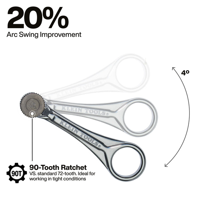 Klein Tools Slim-Profile Magnetic Mini Ratchet