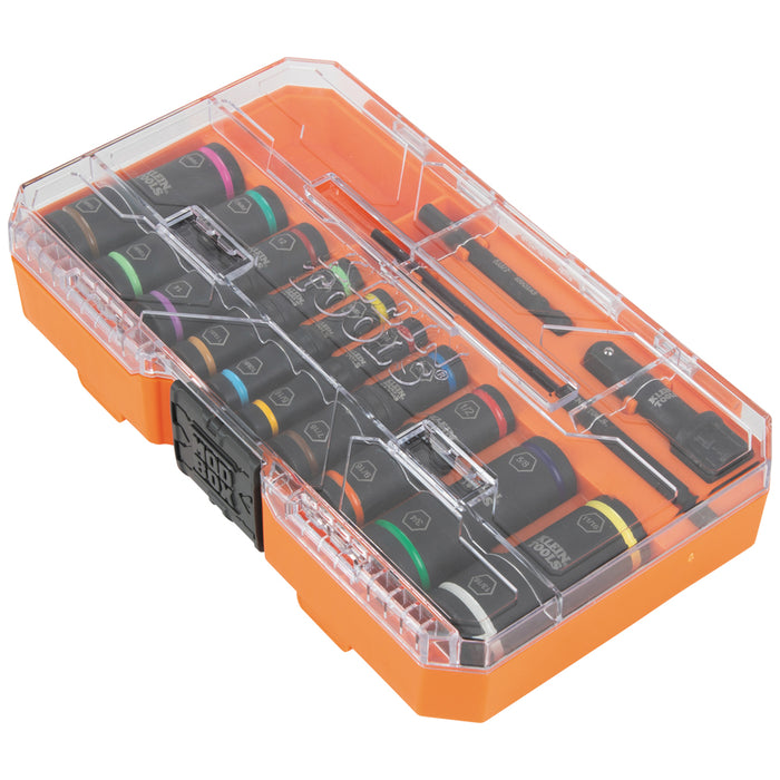 Klein Tools KNECT™ Flip Impact Socket Set, SAE and Metric, 13-Piece, Model 65239*
