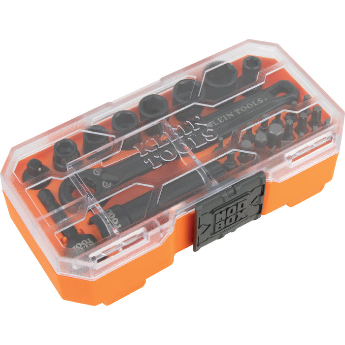 Klein Tools KNECT 1/4-Inch Drive Impact-Rated Pass Through Socket Set, 32-Piece, Model 65300*