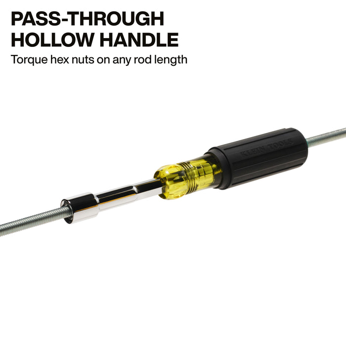 Klein Tools Metric Color-Coded Nut Driver, Heavy-Duty Hollow-Shaft, 7mm
