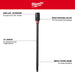Milwaukee 12" x 7/16" Universal QUIK-LOK™ Extension