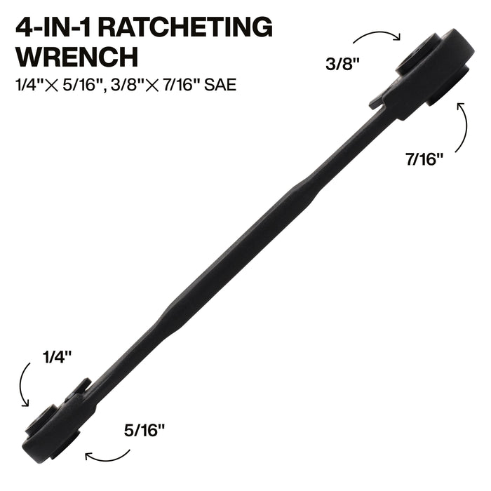 Klein Tools 4-in-1 Ratcheting Wrench, Small