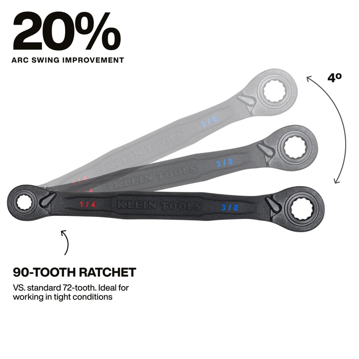 Klein Tools 4-in-1 Ratcheting Wrench, Small