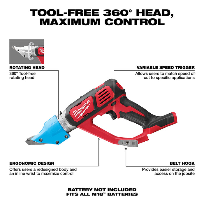 Milwaukee Cordless 14 Gauge Double Cut Shear