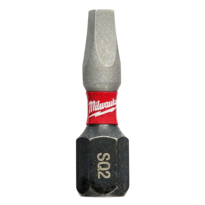 Milwaukee SHOCKWAVE™ 1" Impact Duty Square Recess #2 Insert Bits (5 PK)