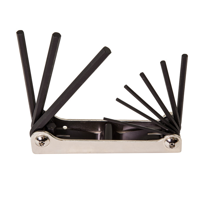 Klein Tools Folding Hex Key Set, 9-Key, SAE Sizes, Model 70591*
