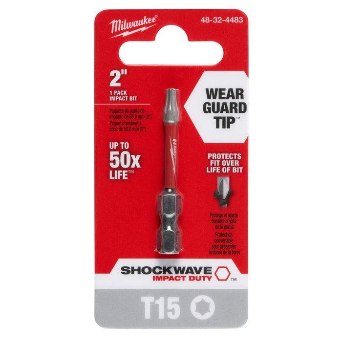 Milwaukee SHOCKWAVE™ 2" Impact Duty TORX® T15 Power Bit