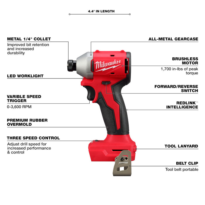 Milwaukee M18™ Compact Brushless 2-Tool Combo Kit