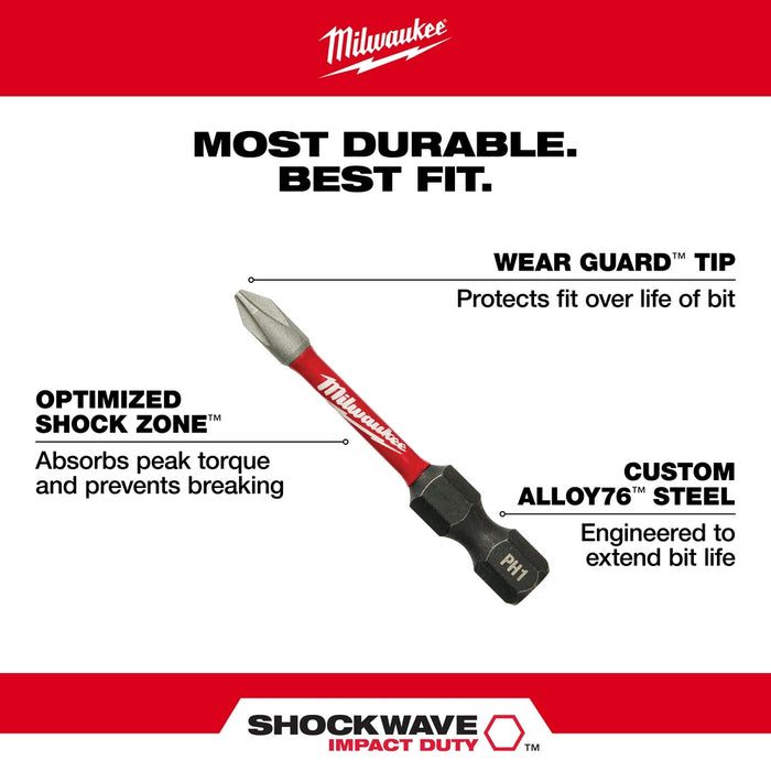 Milwaukee SHOCKWAVE™ 2" Impact Duty TORX® T15 Power Bit
