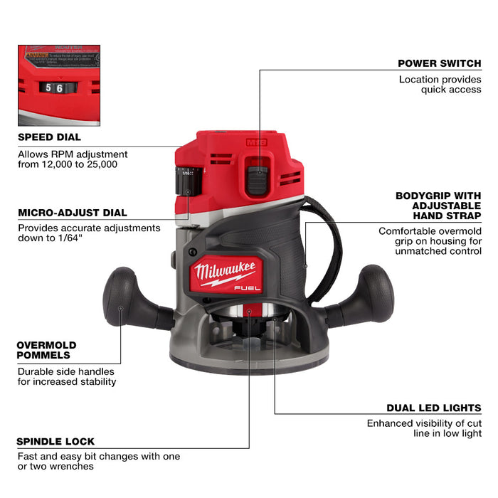 Milwaukee M18 FUEL™  1/2" Router