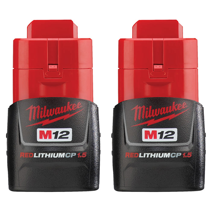 Milwaukee M12™ REDLITHIUM™ 1.5Ah Compact Battery Pack (2 Piece)