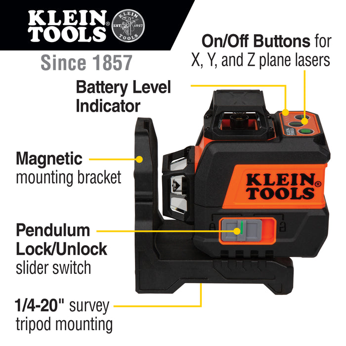 Klein Tools Compact Green Planer Laser Level, Model 93CPLG