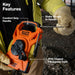 Klein Tools 100-Foot Open Reel Tape Measure with Single Hook and Carabiner