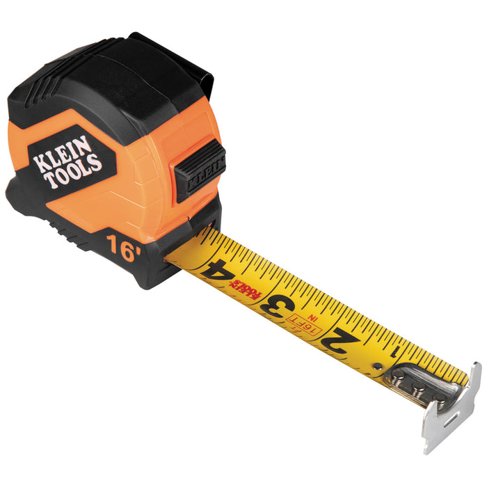 Klein Tools Imperial Tape Measure, 16-Foot Compact, Double Hook, Model 9516*