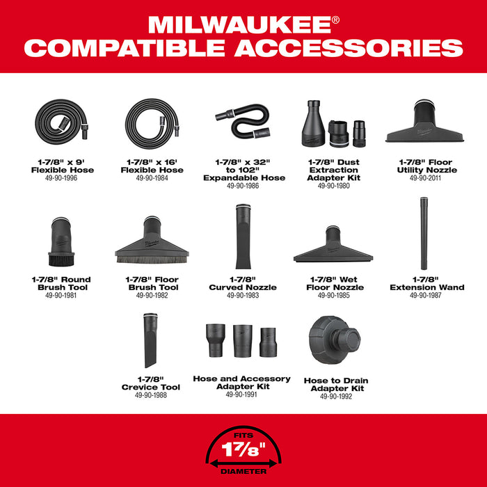 Milwaukee M18 FUEL™ 9 Gallon Dual-Battery Wet/Dry Vacuum Kit