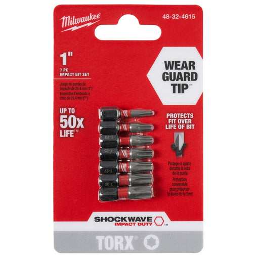 Milwaukee SHOCKWAVE™ TORX® 1” Insert Bit Set - 7PC