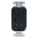 Leviton Decora 27W USB-A/C Wall Outlet, 20A TR Receptacle, Wallplate not included, AC2X3-E Black