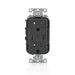 Leviton Decora 18W USB-C Wall Outlet, 15A TR Receptacle, Wallplate not included, BCC15-E Black