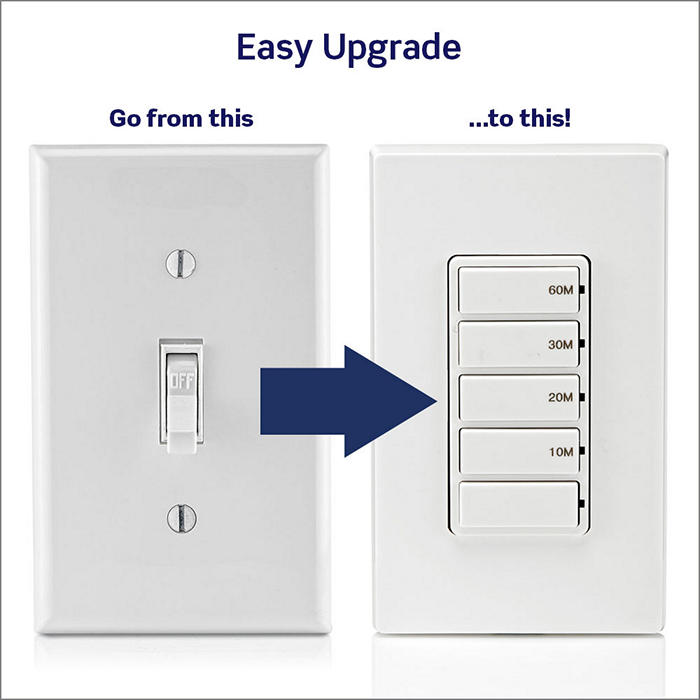 Leviton DT160-742 IN WALL 60 MINUTES TIMER SWITCH
