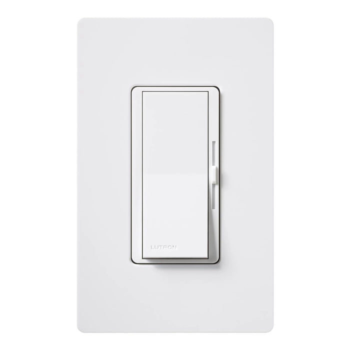 Variateur Lutron Diva CL pour ampoules fluocompactes et LED à intensité variable, puissance maximale 150 W, blanc, modèle DVCL-153PH-WHC