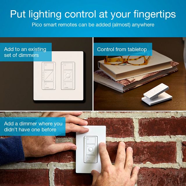 Lutron Caseta Lamp Dimmer & Remote Kit, Model P-PKG1P-WH