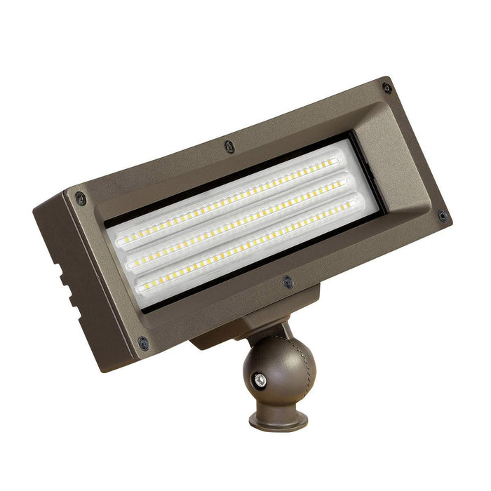 Current Lighting RGBW Lightscaper floodlight. Low profile. Switchable Red, Green, Blue and White provides ten different custom colour illumination choices. 1/2" adjustable knuckle mount. IP66.
